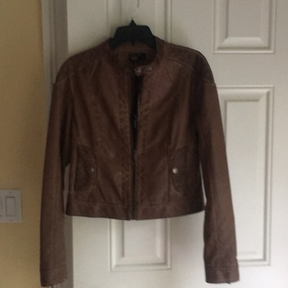 Faux leather jacket